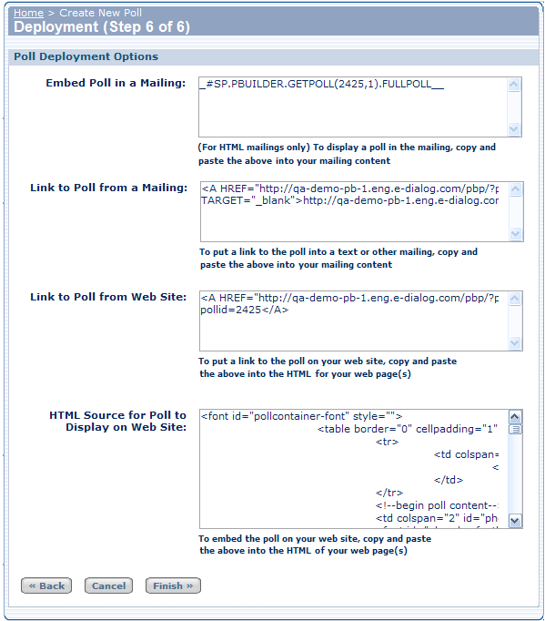 Poll Builder 7.0 LInked Images