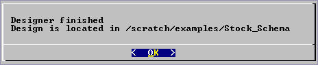 DB Designer successful Stock_Schema