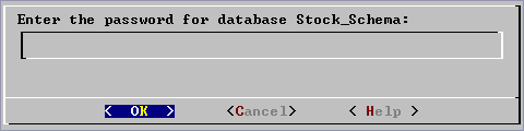Enter the password for database