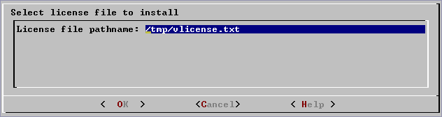 Select license file to install